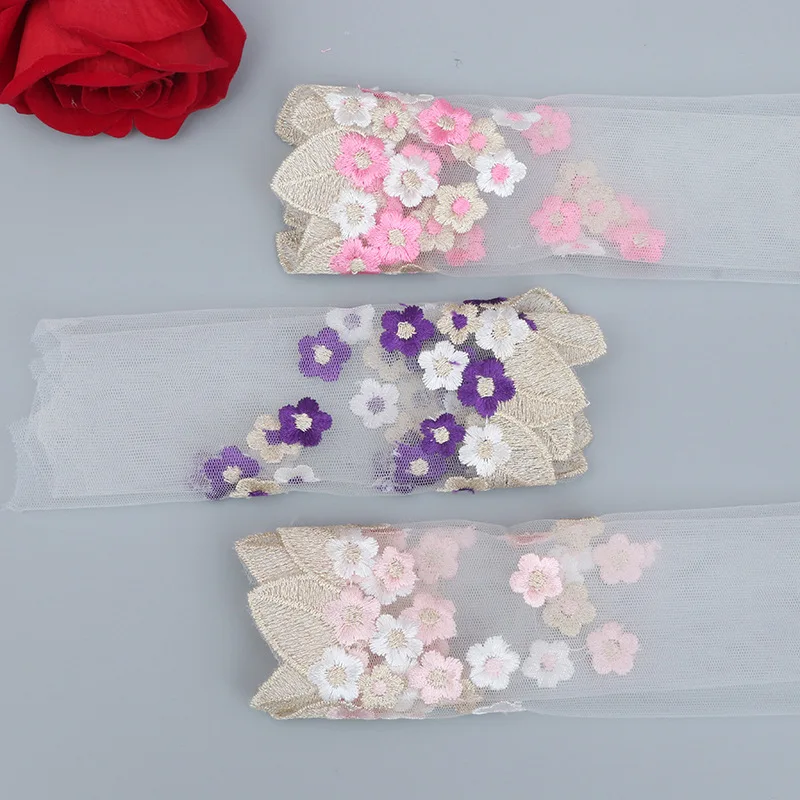 

1lot/20Yds 18cm Wide Floral Embroidery Lace Trim DIY Dress Clothes Sewing Fabric For Sewing Craft