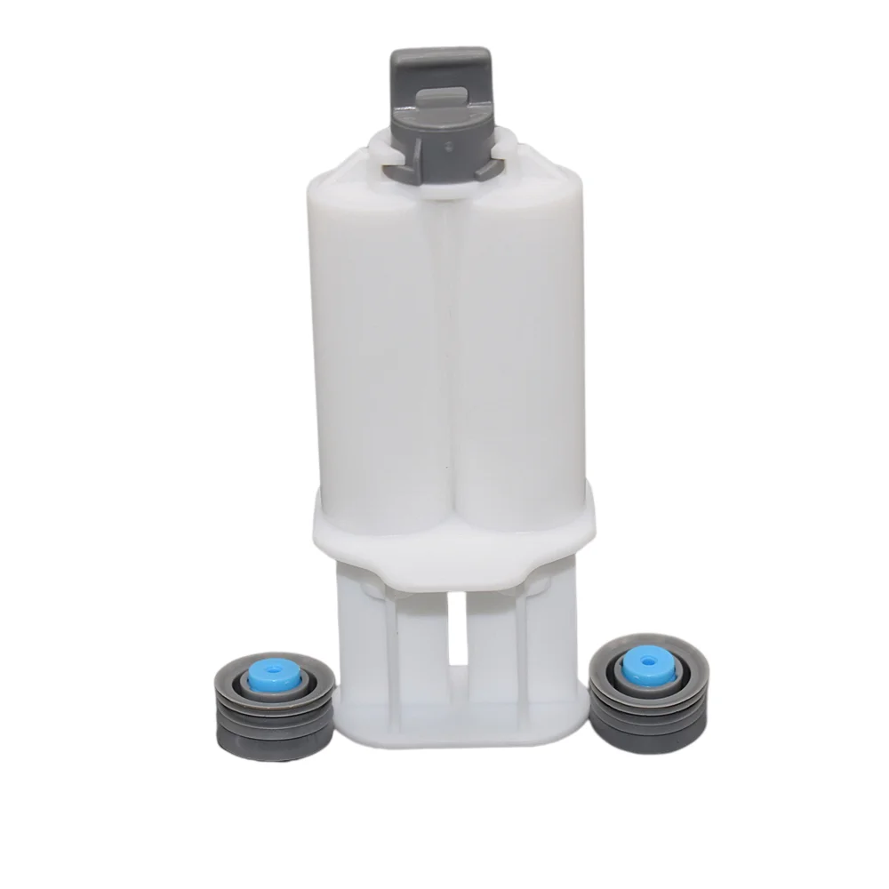 

Empty Dual-Barrel 25ml Adhesives Cartridge 1:1 AB Glue Tube Syringe Hand Plunger Kits with Sealing Pistons and Resealable Cap