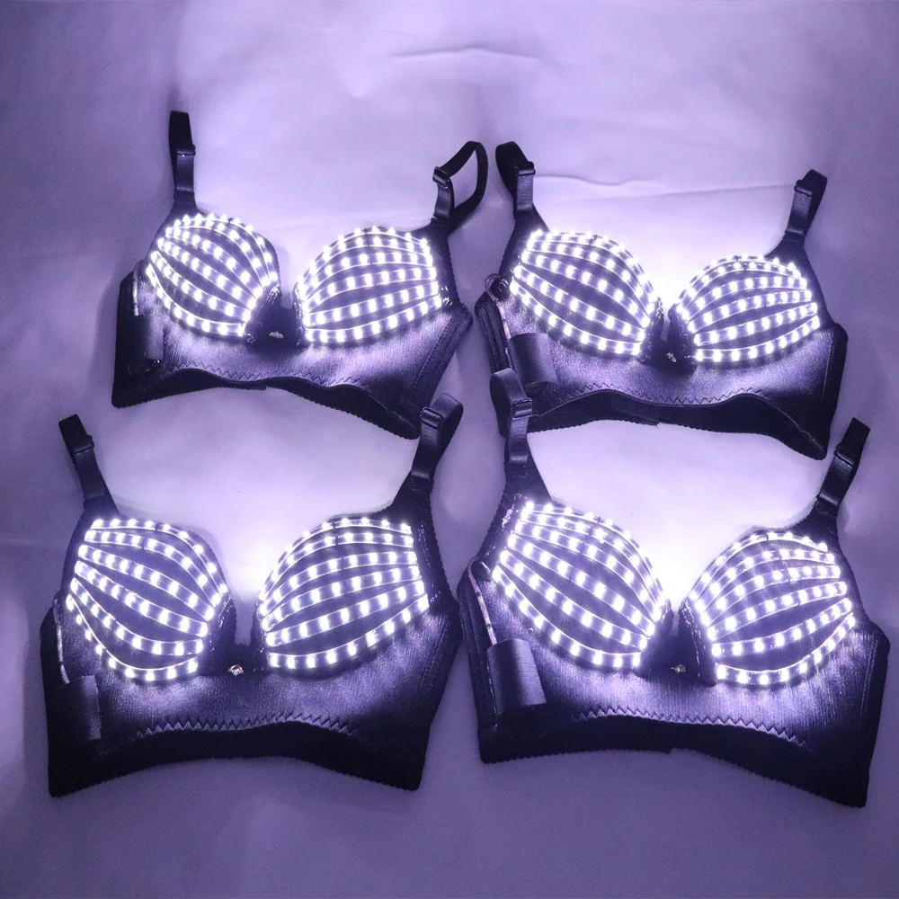 Discoteca Clubwea Ds Costumi Bar Discoteca Clubwear Reggiseno Led Costume Reggiseno Light-up