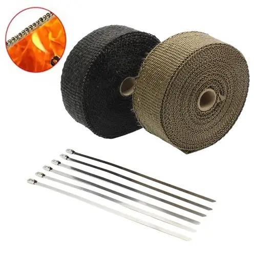 Motorcycle Exhaust Thermal Heat Tape Wrap Car Hot Water Pipe Universal 5cm 5m Shields Insulation Roll Motocross Modified Parts - Image 3
