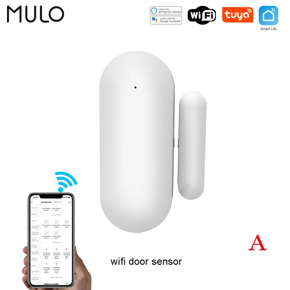 Tuya Smart Home WiFi Door Sensor Door Open/Closed Detectors Security Protection Alarm System With Google Home Alexa