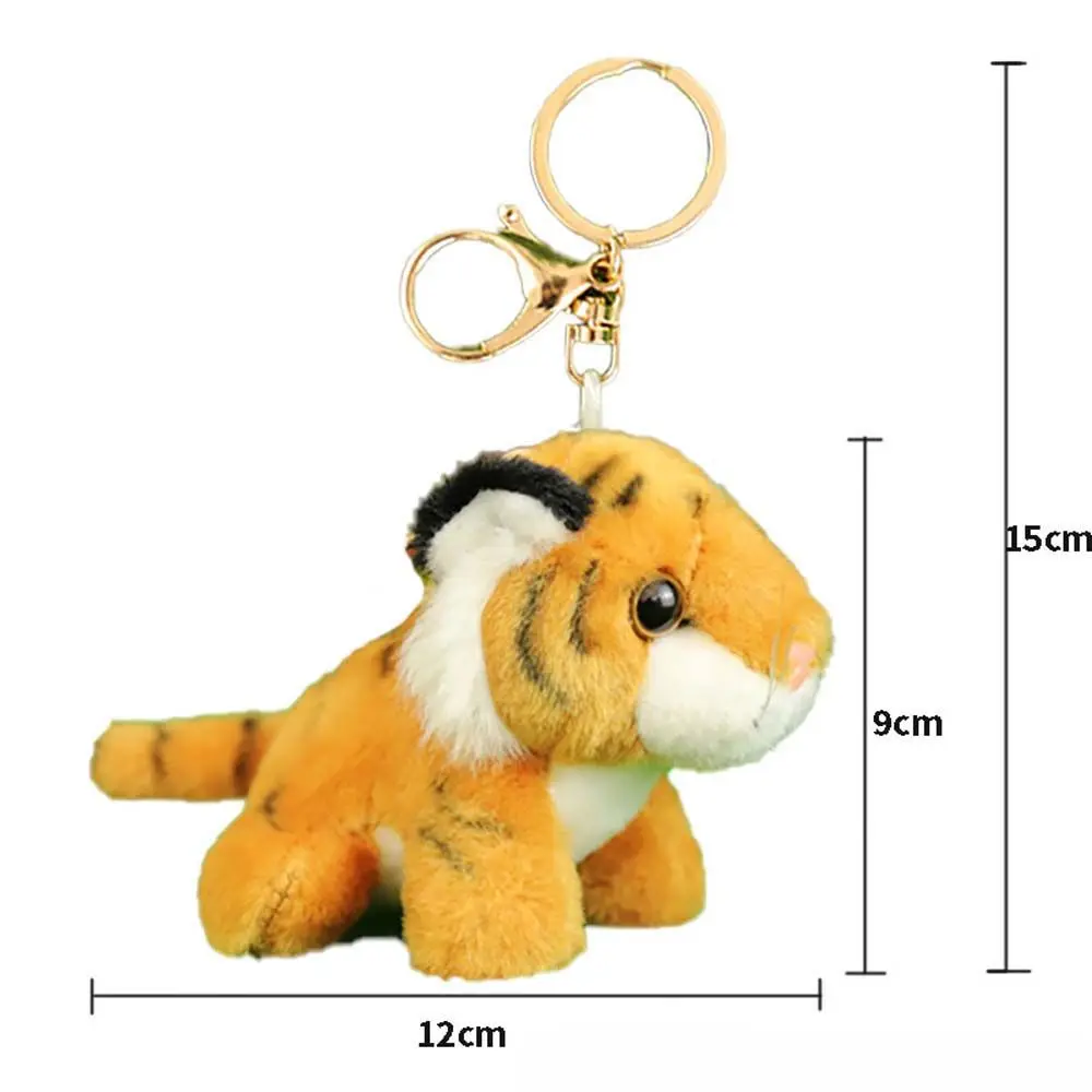 Panda Plush Keychain para crianças, Chaveiros de animais bonitos, Little Tiger Pendant, Simulação Tiger Doll, Gift Toy