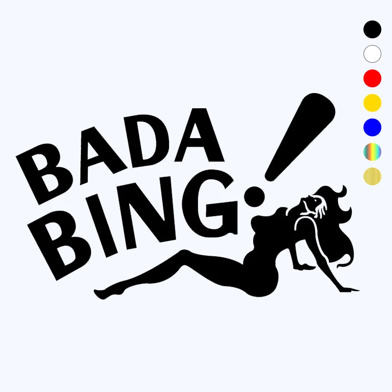 CK21356# 20x12cm Bada Bing funny vinyl car sticker waterproof car decal stickers on car truck bumper rear window