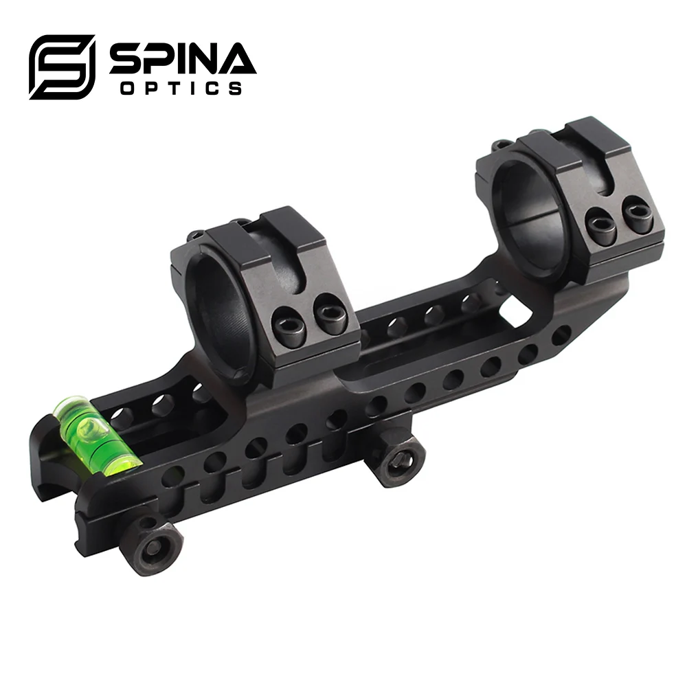 Hunting Scope Mount 25.4/30mm Diameter Ring Picatinny Weaver Rail Mounts with Bubble Level for Tactical Riflescope