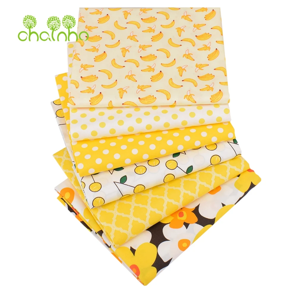 Chainho,Printed Twill Cotton Fabric,Patchwork Cloth For DIY Sewing Quilting Baby&Child\'s Bedding Material,6pcs/Lot,Fruit Series