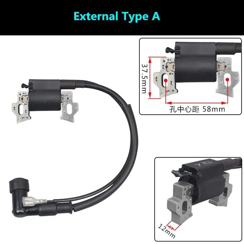 Imagem -04 - Bobina de Ignição tipo Externo Interno Adequada para Motor a Gasolina 170f 7hp 212cc Alimentado por 5kw Gerador de Carregamento de Bateria dc