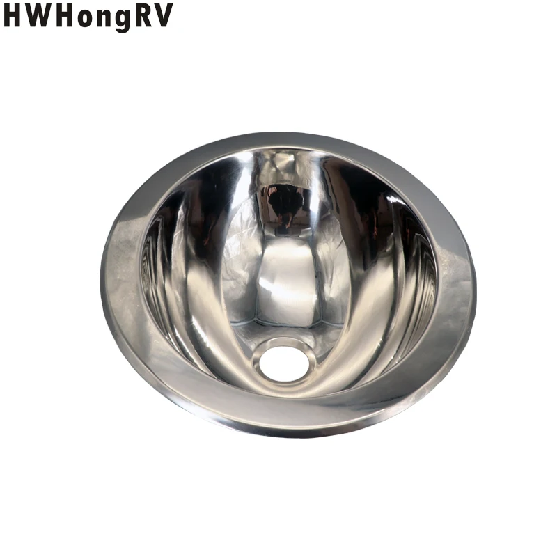 Ellipse Rv wash basin stainless steel sink bright stainless steel RV Caravan Camper Stainless Steel Hand Wash Basin Kitchen