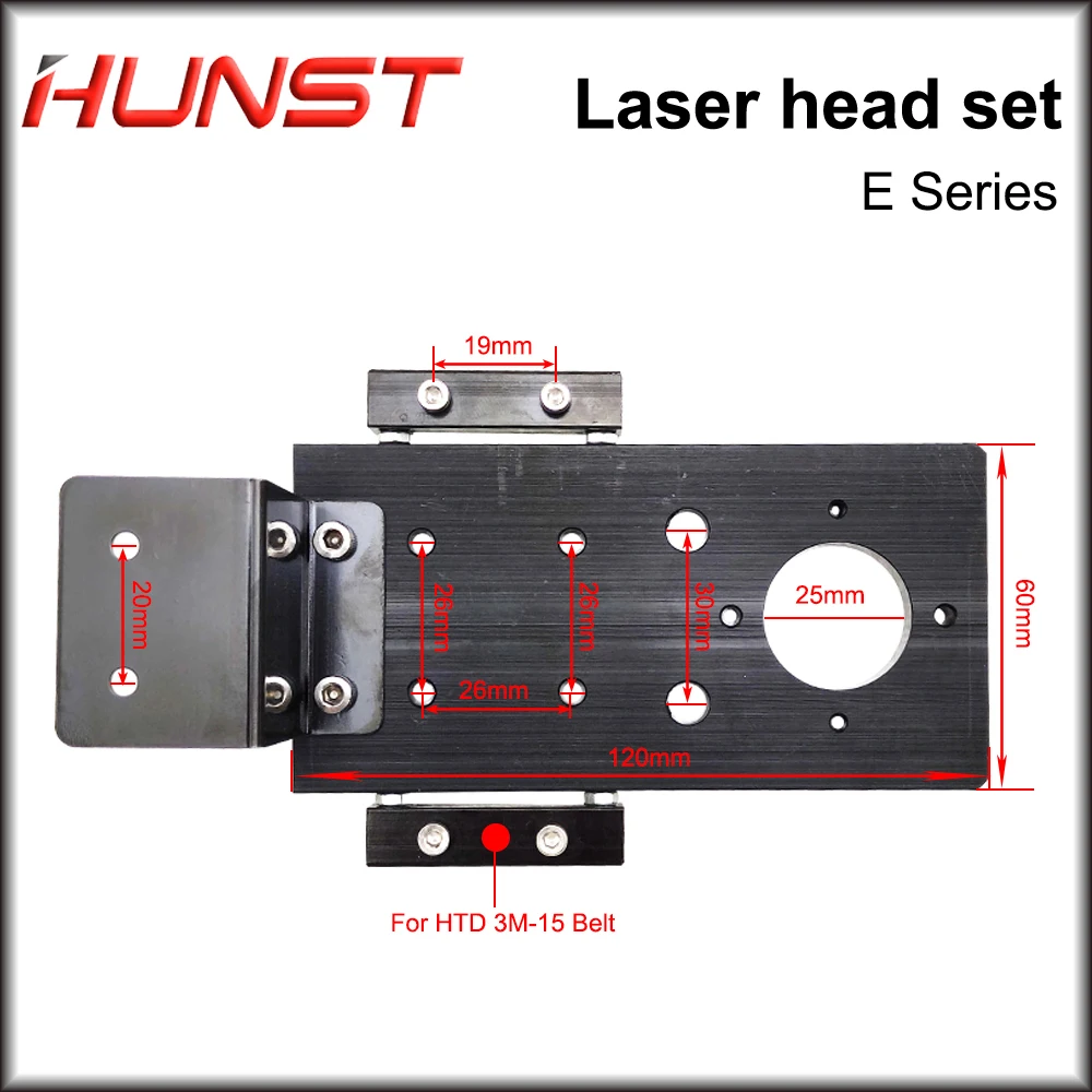 Imagem -04 - Cabeça do Laser do Co2 da Série de Hunst e para a Lente D20 mm Fl50.8 & 63.5 & 101.6 mm Espelho 25 mm para a Gravura e a Máquina de Corte do Laser