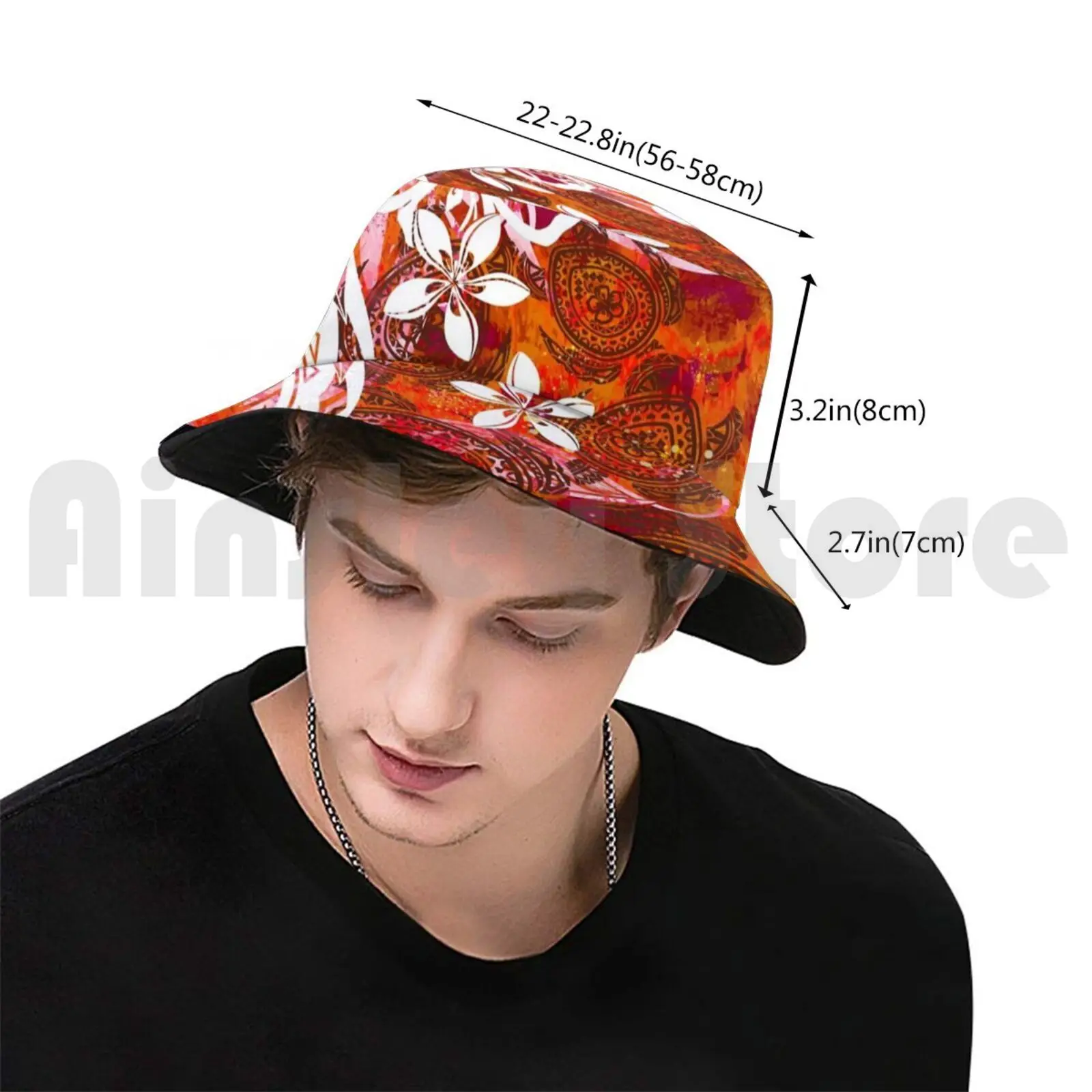 Hawaiian - Samoan - Polynesian Lava Ocean Honu Tribal Sun Hat 3319 Bucket Hat Hawaiian Hawaiian Samoan