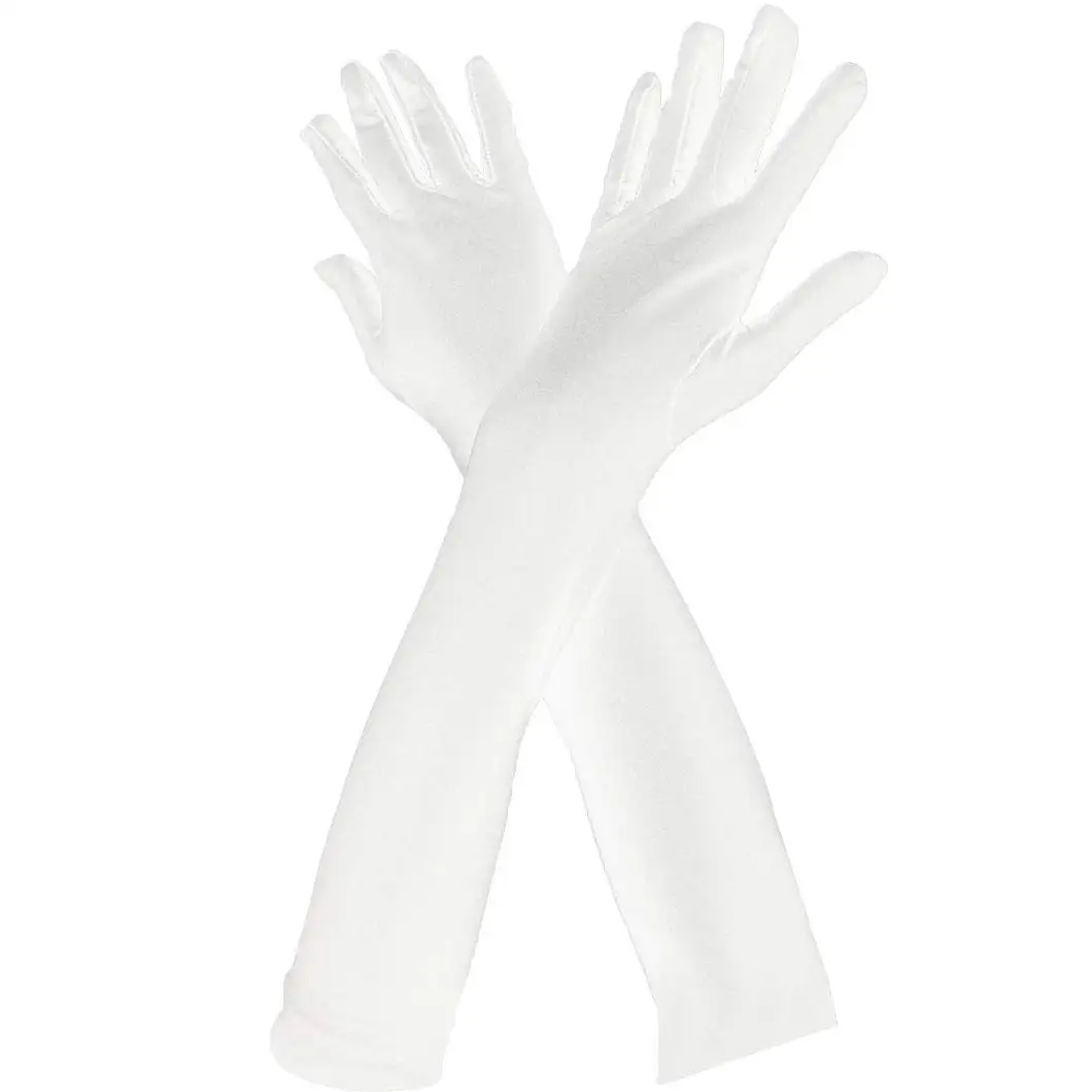 

Opera Satin Long Gloves Classic Sun Protection Gloves Wedding Bride 2022