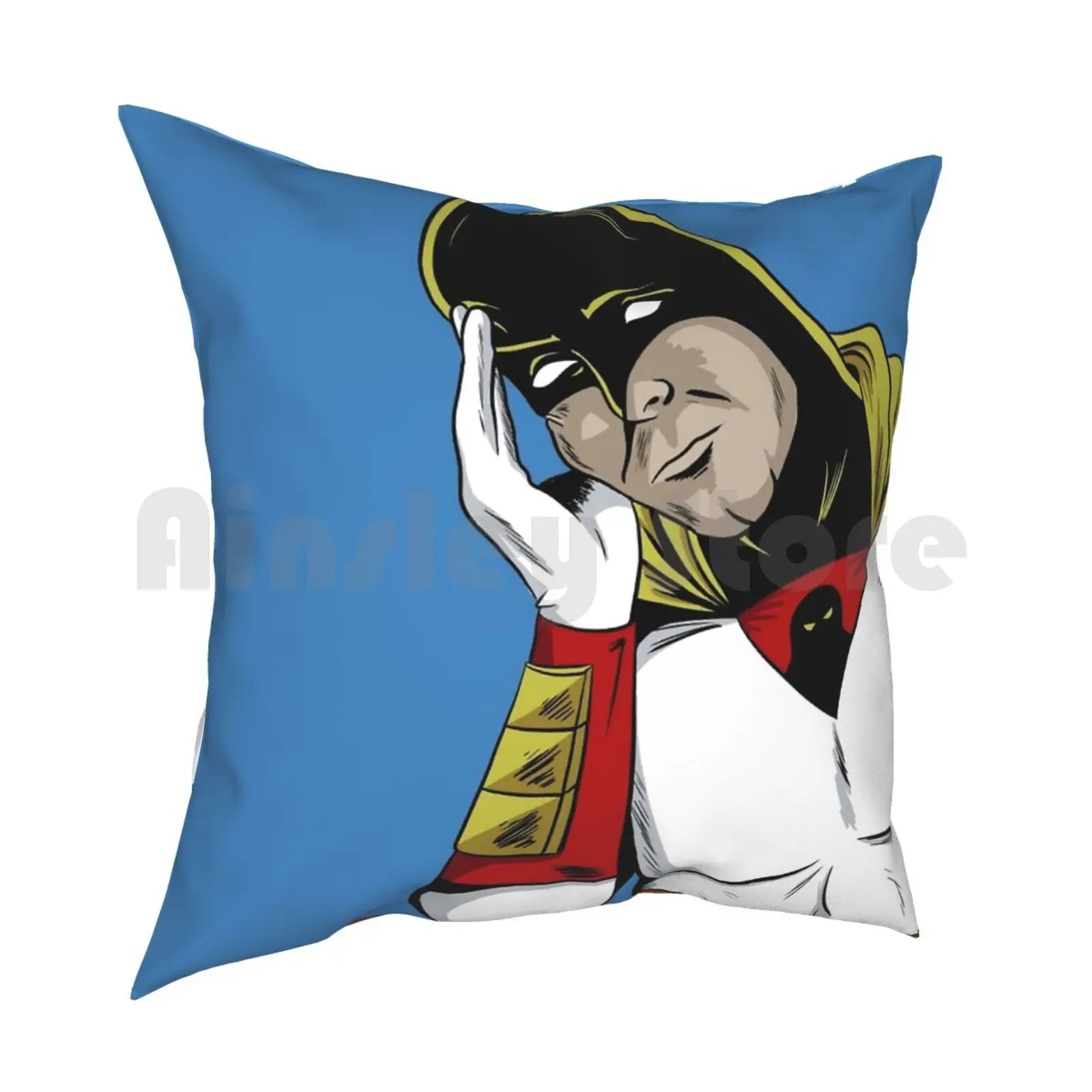 Annoyed Superhero Pillow Case Printed Home Soft Throw Pillow Superhero Talk Show