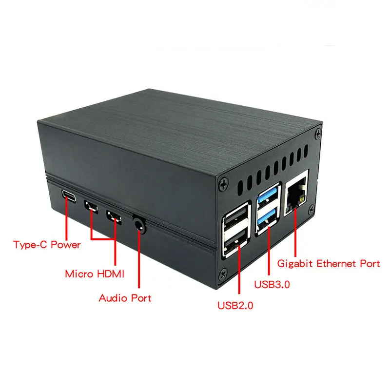 Raspberry Pi 4 Aluminium Fall Mini EIS Turm Kühlsystem mit 25mm Ruhige Lüfter + Kühlkörper Kit für raspberry Pi 4 modell B