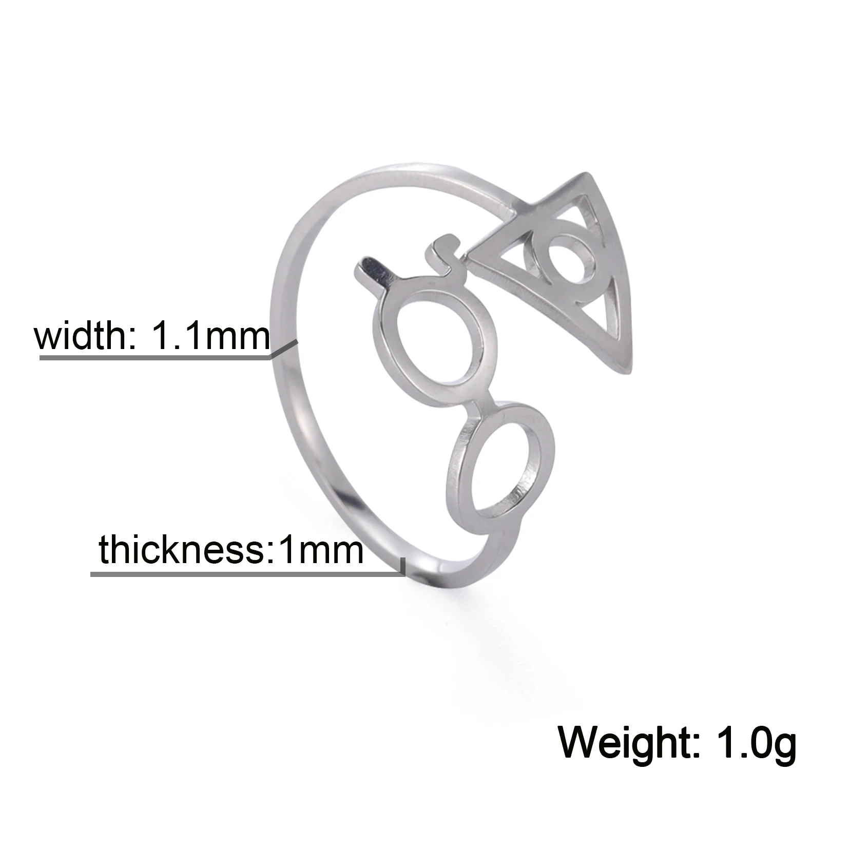 COOLTIME Fashion Rings Female Lightning Scar Harri Glasses Deathly Hallows Rings for Women Girl Party Gift Jewelry Wholesale - Image 6