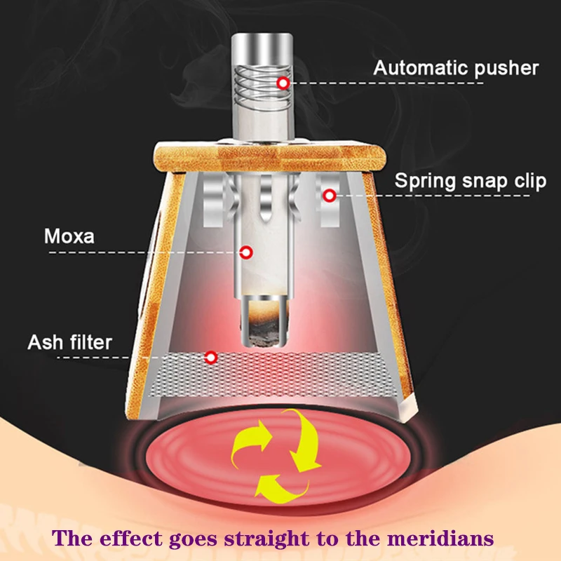 Boîte de Moxibustion brûleur en bambou naturel acupuncture chaude thérapie de Massage bâton de Moxa corps Acupoint masseur soins de santé soulage la