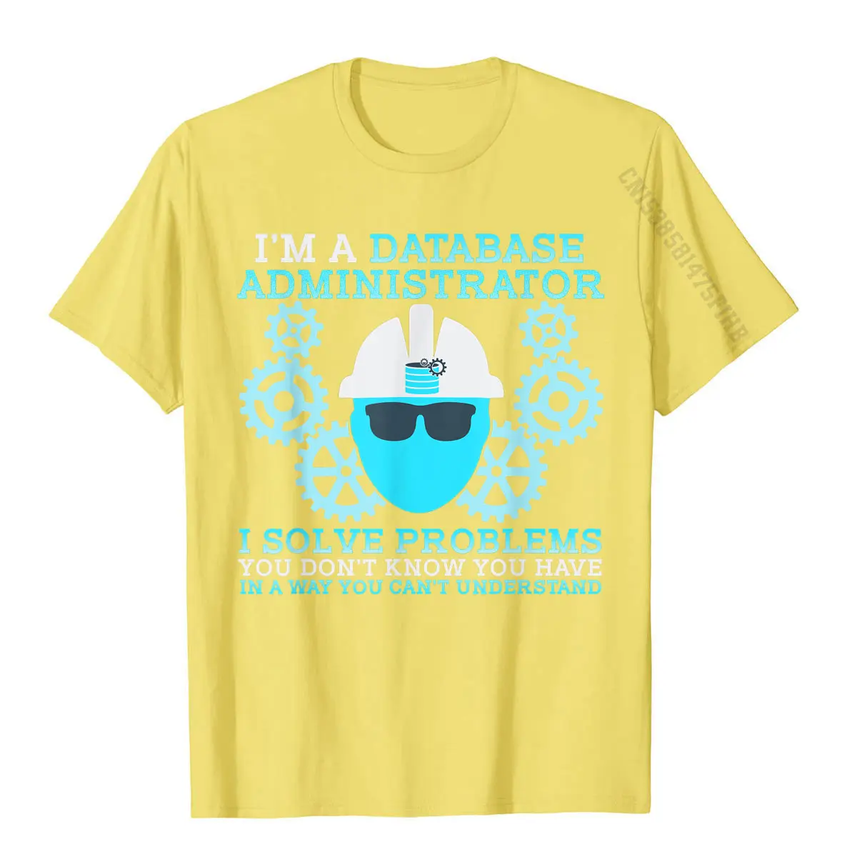 Funny DBA T-Shirt Database Administrator Solve Problems Data Tshirts Hip Hop On Sale Cotton Tops Shirt Design For Men