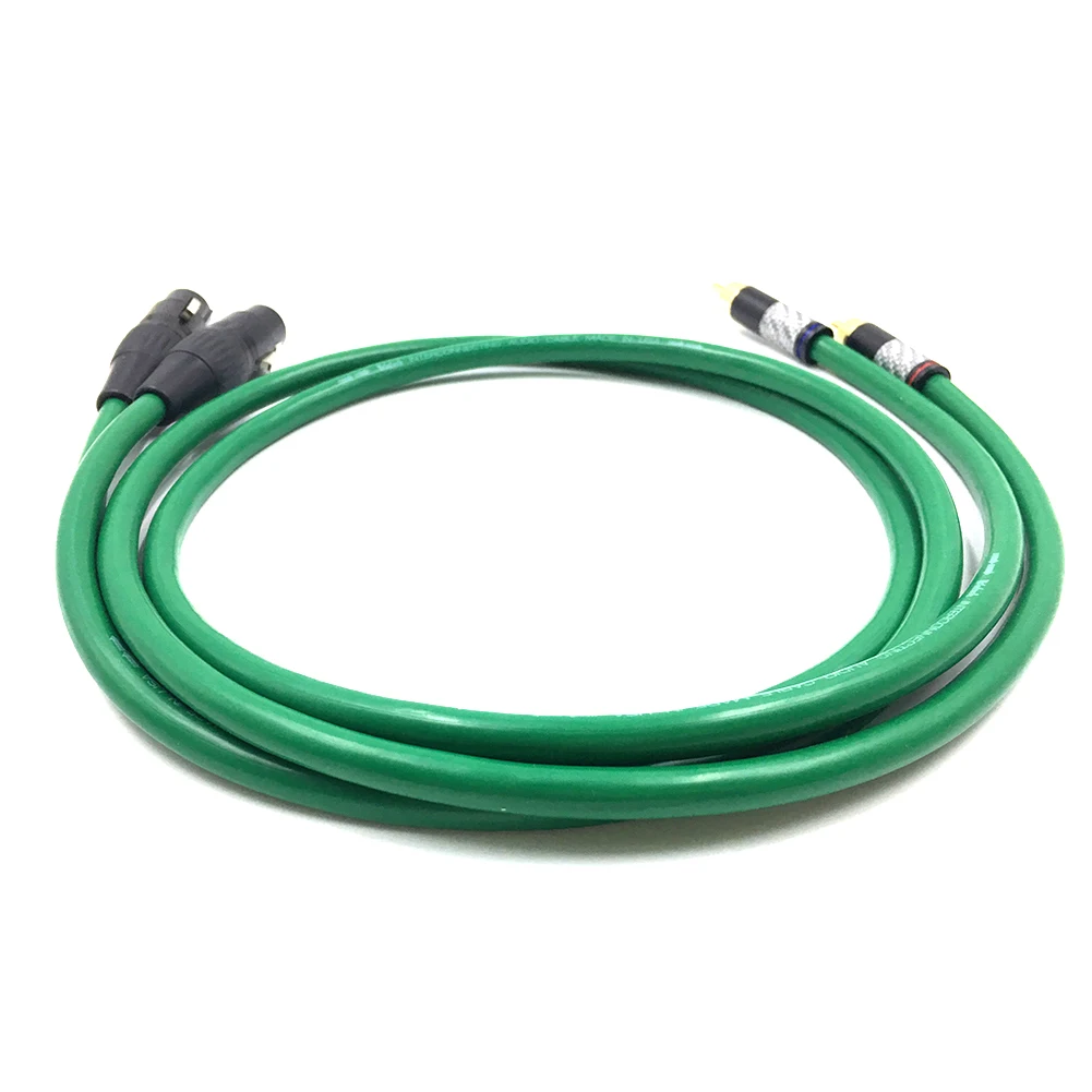 زوج واحد من ألياف الكربون RCA إلى XLR كابل الصوت المتوازن RCA ذكر إلى XLR أنثى كابل ربط مع كابل MCINTOSH USA-Cable