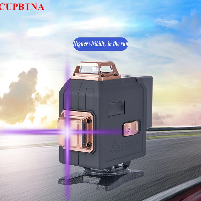 Imagem -05 - Laser Nível 3d 4d 12 16 Linha Poderosa Luz Roxa Digital Display 360 ° Horizontal Vertical Auto-nivelamento Sistema Ferramentas de Medição