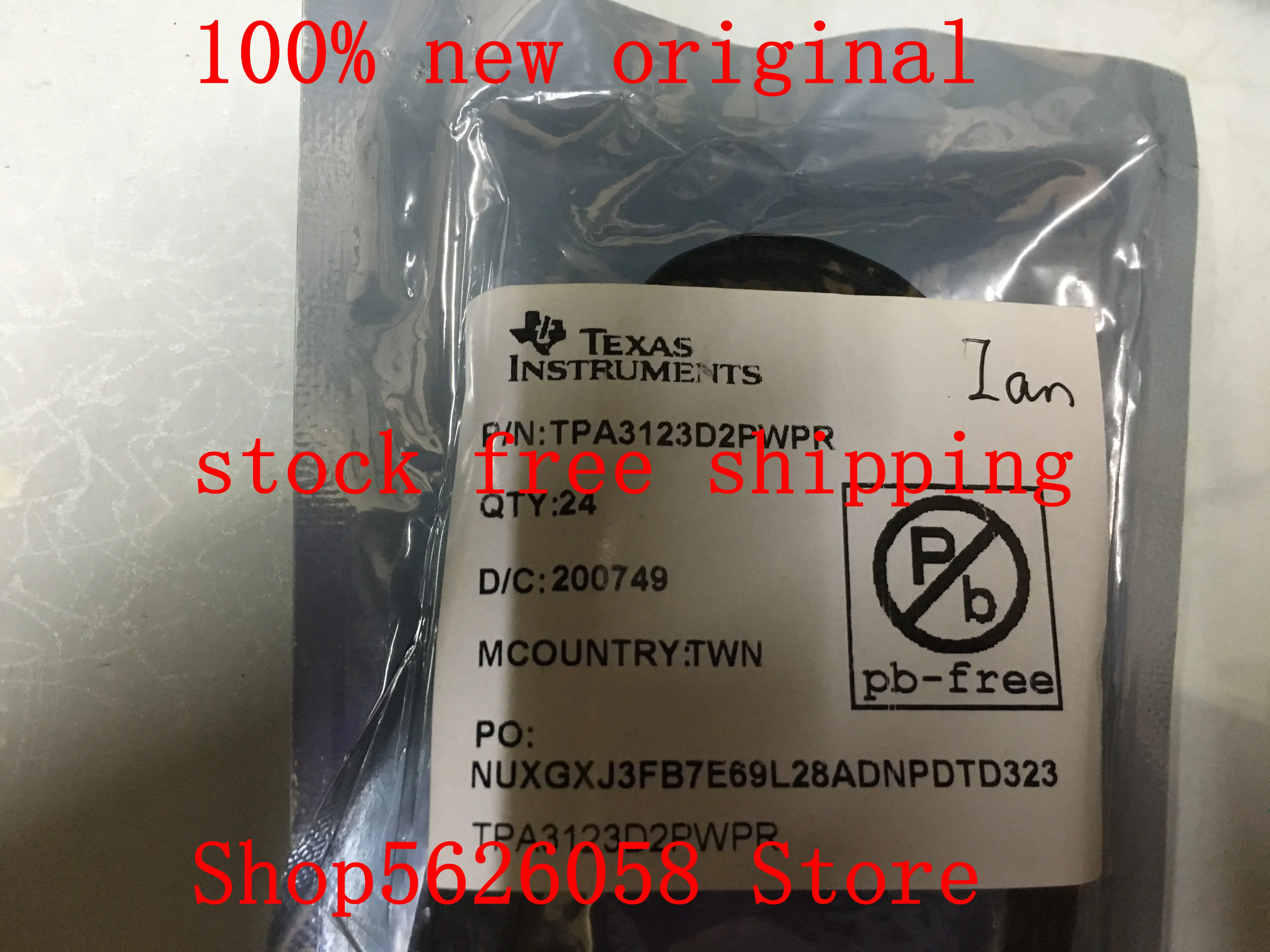 

5PCS/LOT TPA3123D2PWPR TSSOP 100% new originaI stock