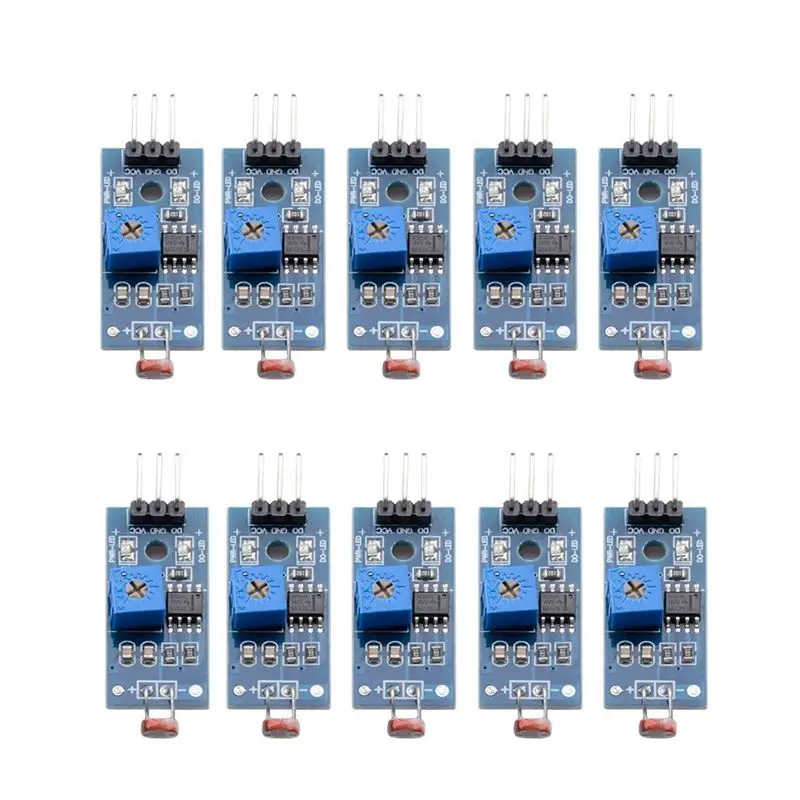

Модуль фоторезистора, цифровой датчик интенсивности светильник для Arduino для UNO, 10 шт.