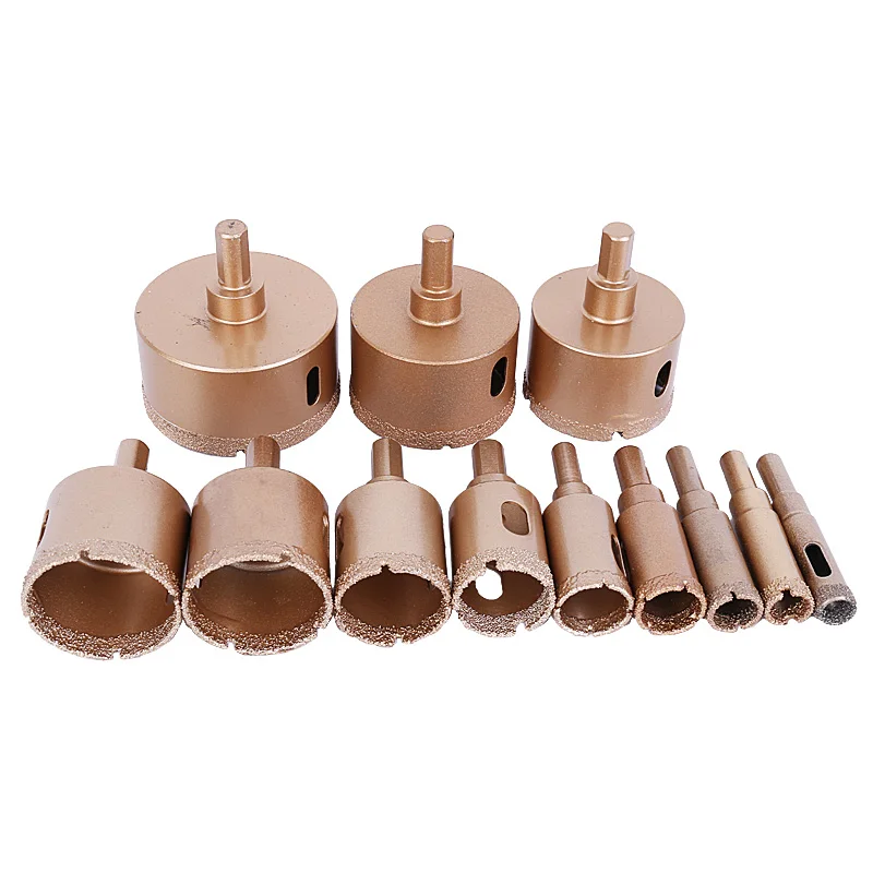 JUNEFOR 6-60Mm Mũi Dụng Cụ Mở Dao Cắt Kính Cường Lực Gốm Đá Cẩm Thạch Lỗ Cưa Kim Cương Hàn Cưa Lỗ Khoan bit Dụng Cụ Mở Đa Năng