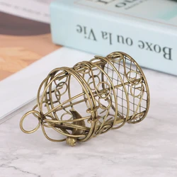 73mm*45mm 1:12 Dollhouse Miniature Furniture Metal Bird Cage For Dollhouse Decor Birdcage Size: