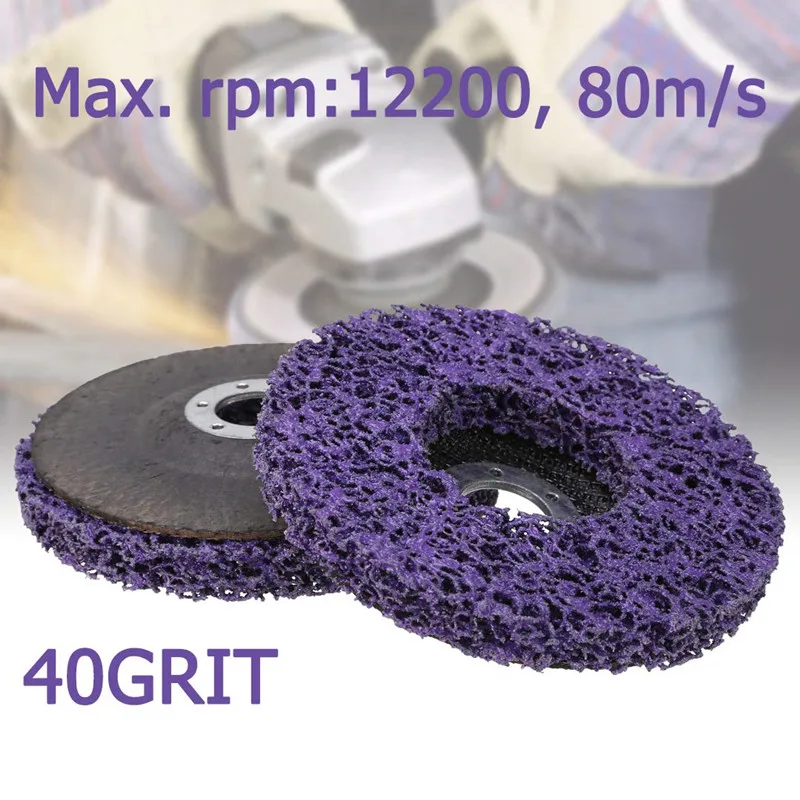 125mm Poly Strip Disc Abrasive Wheel Paint Rust Remover Clean Grinding Wheels for Durable Angle Grinder Car Truck Motorcycles