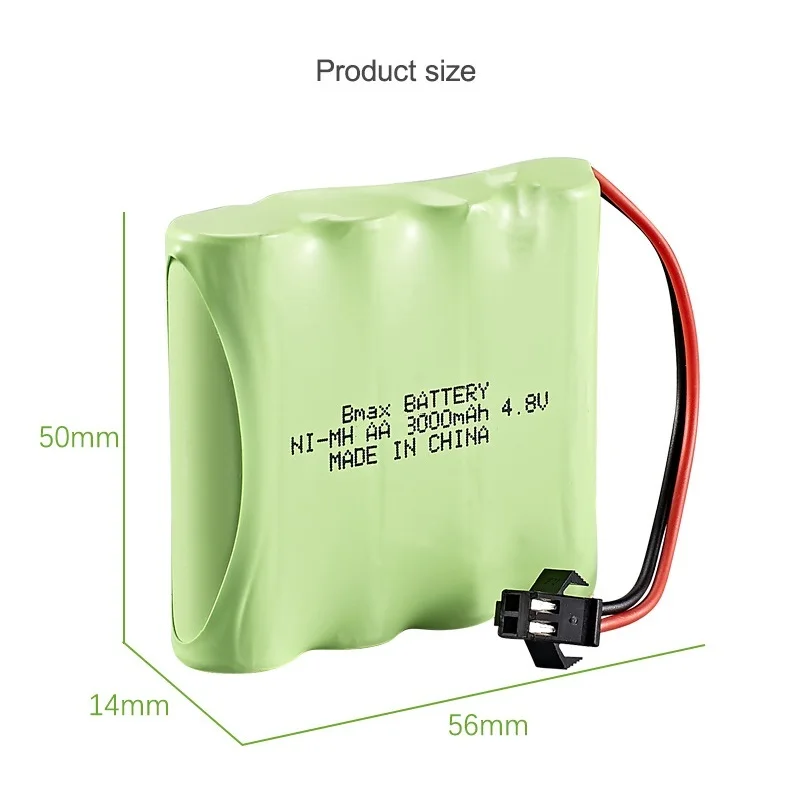 Upgrade 4.8v 3000mAh NI-MH Rechargeble Battery + 5in1 charger for Electric toys RC Cars Boat Ship Tank Robots Guns Lighting tool