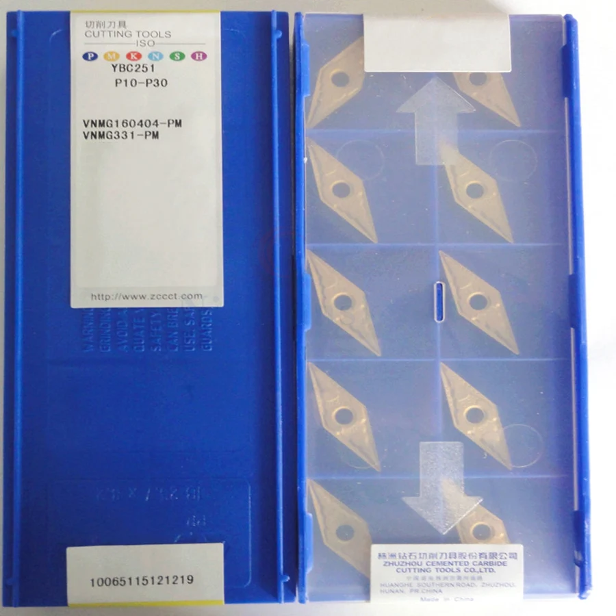 Gratis Verzending VNMG160404/160408/160412-Pm YBC251 VNMG160404/160408/160412-Pm YBC252 Hoge Kwaliteit Slijtvaste Carbide Inserts