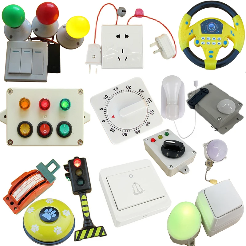 เด็ก Busy Board ของเล่น DIY วัสดุ Montessori การศึกษากิจกรรม Board อุปกรณ์เสริมสวิทช์ปลั๊ก SOCKET Light Part ความรู้ความเข้าใจของเล่น