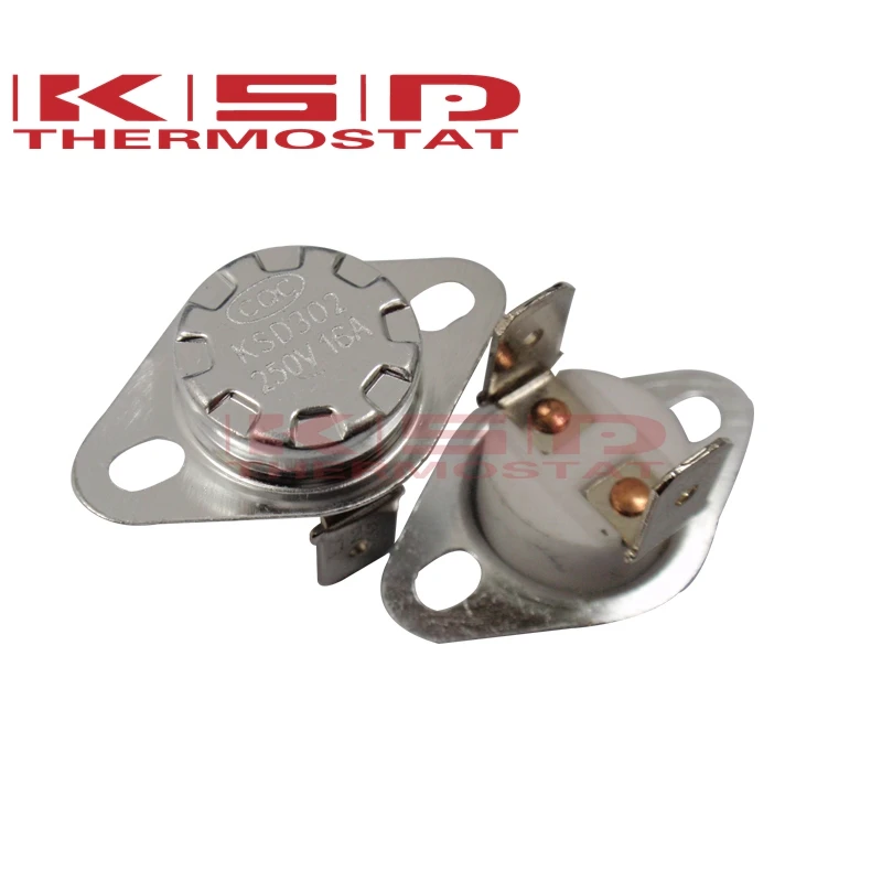 

KSD301/KSD302 40-135C 16A250V Ceramics 45C/65C/70C/95C/150C NC Normally Closed NO. Normally Open Temperature Switch Thermostat