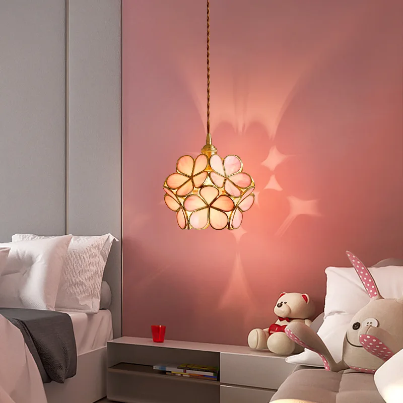 Luxury Flower Pendant Lights Glass Dining Hanging Lighting Fixtures Modern Design Decoration Led Pendant Lamp Bedside Balcony