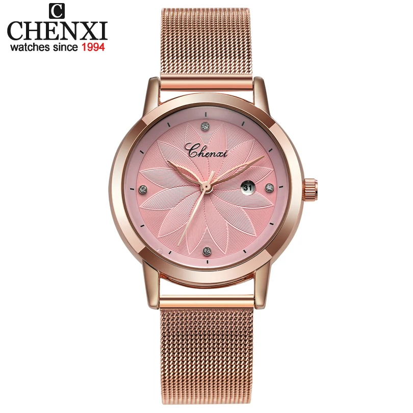 

CHENXI Women Watch Simple Rose Gold Quartz Clock Ladies Waterproof Stainless Steel Watches Lady Luxury Brand Wrist Watch Clock