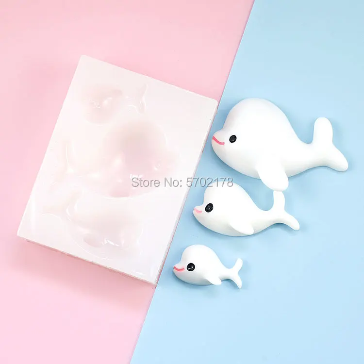 Delfin silikonowe formy w kształcie ciasto kremówki foremka do mydła Backware narzędzia do pieczenia cukier Cookie Pudding z galaretką Decor