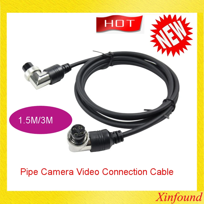 4 to 6 Pins Sewer Drain Pipe Camera Connecting Cable Replace Connection Wire 1.5m 3m Pipe Camera Video Connection Cable