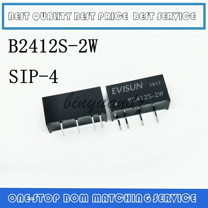 Módulo de alimentação de isolamento, 10 peças varas b2412s sip-4 novo módulo de energia 24v para 12v saída step 2w