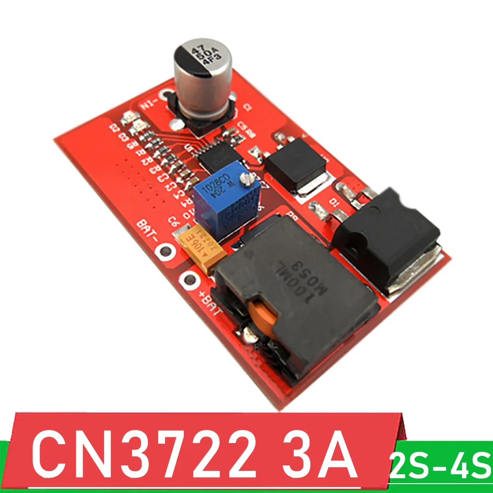 Imagem -02 - Mppt Painel Solar Controlador 7.4v 8.4v 12v 2s 3s 4s Lifepo4 Lifepo4 Li-ion Bateria de Lítio Carga Módulo de Controle de Carregamento 18v Cn3722 3a