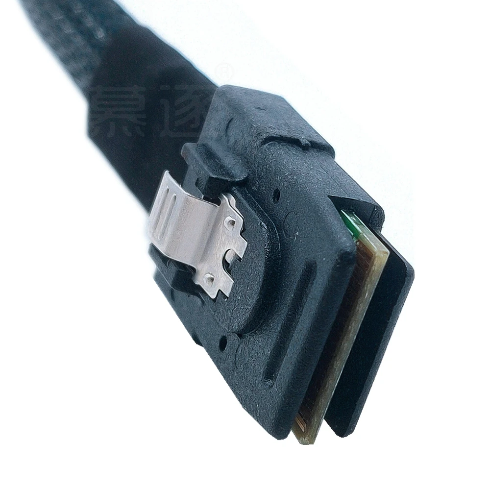 Cabo de transmissão de dados sas macho para mini sas, cabo de transmissão de dados do servidor hdd, trança de nylon, 1 peça, 0.5m e 1m