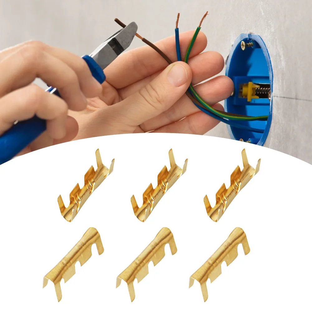 100pcs Connector Terminals U-shaped Docking Connector Line Pressing Button Quick Electrical Crimp Terminal Wire Connectors