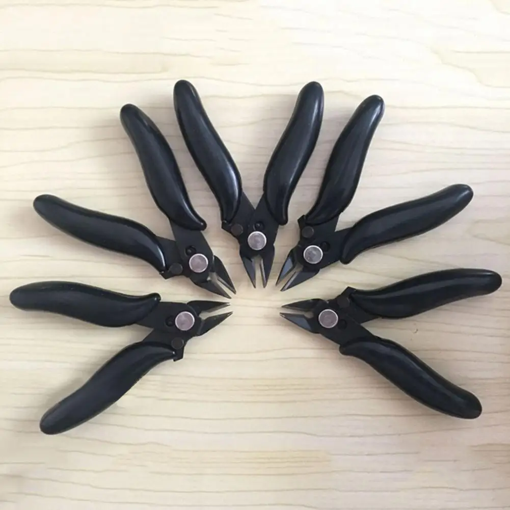 New 3.5 Inch Mini Wire Cable Cutters Cutting Side Snips Flush Pliers With Lock Nipper Hand Tools