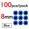 100 Piezas de 8mm Azul