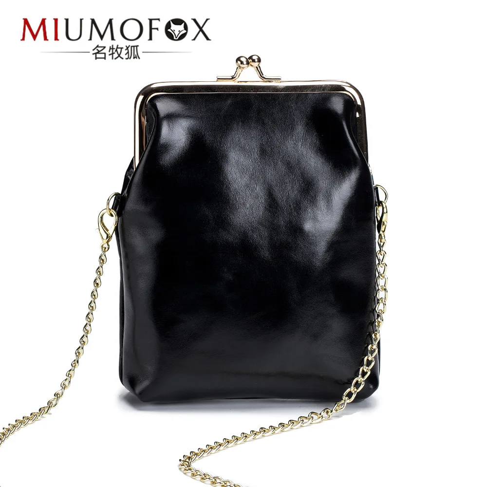 Vintage Mini Women Phone Bag Shoulder Chain Bag Genuine Leather Small Bags Fashion Ladies Crossbody Bags Purses and Handbag