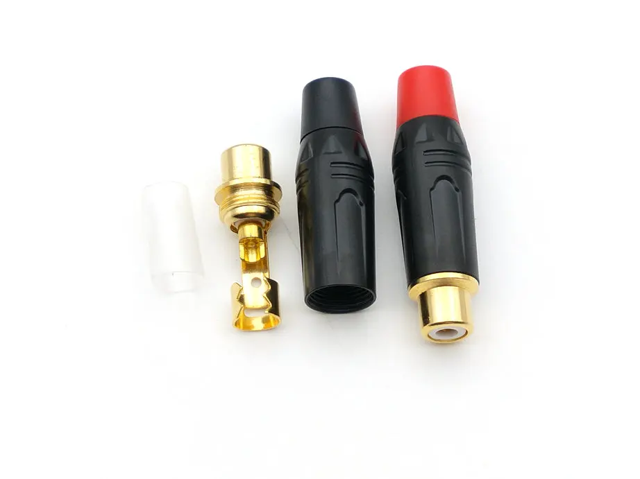 20pcs wholesale Gold plated brass RCA socket Audio Female soldering adapter