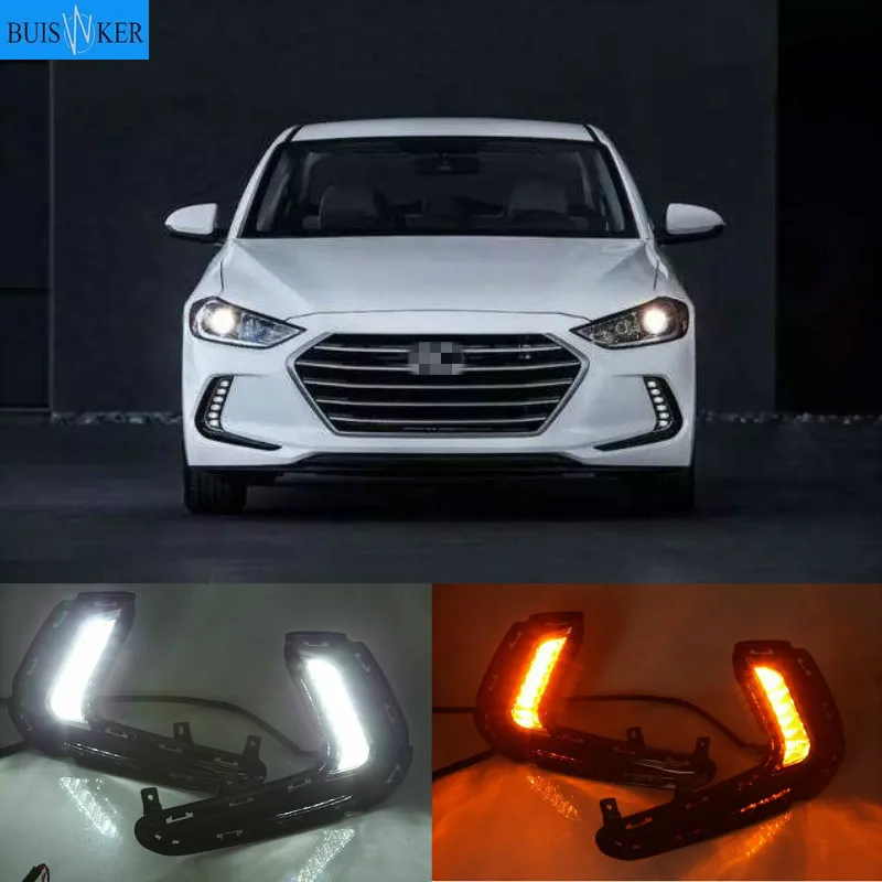 

1 Pair LED car DRL Daytime Running Light Daylight Waterproof Signal lamp for Hyundai Elantra 2016 2017 2018