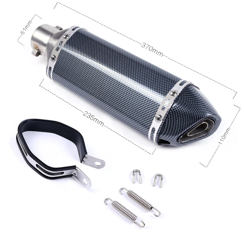 Motorcycle scooter Muffler Escape exhaust + Contact Link Pipe Full System Slip On GY6 125 150 152QMI 157QMJ 4T Engine