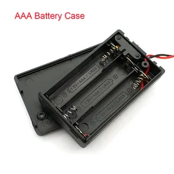 AAA Battery Holder AAA Battery Case AAA Box With Leads With ON/OFF Switch With Cover 3 Slot Standard Battery Container