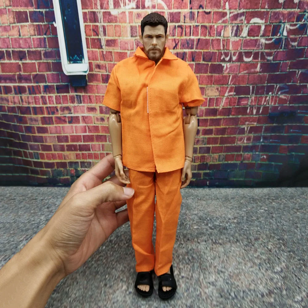 Uniforme de Prison Orange Document 1/6, Soldat Masculin, Clown, Robot, Pantalon en Y, Ensemble de Vêtements, Modèle pour Figurine d'Action de 12 Pouces