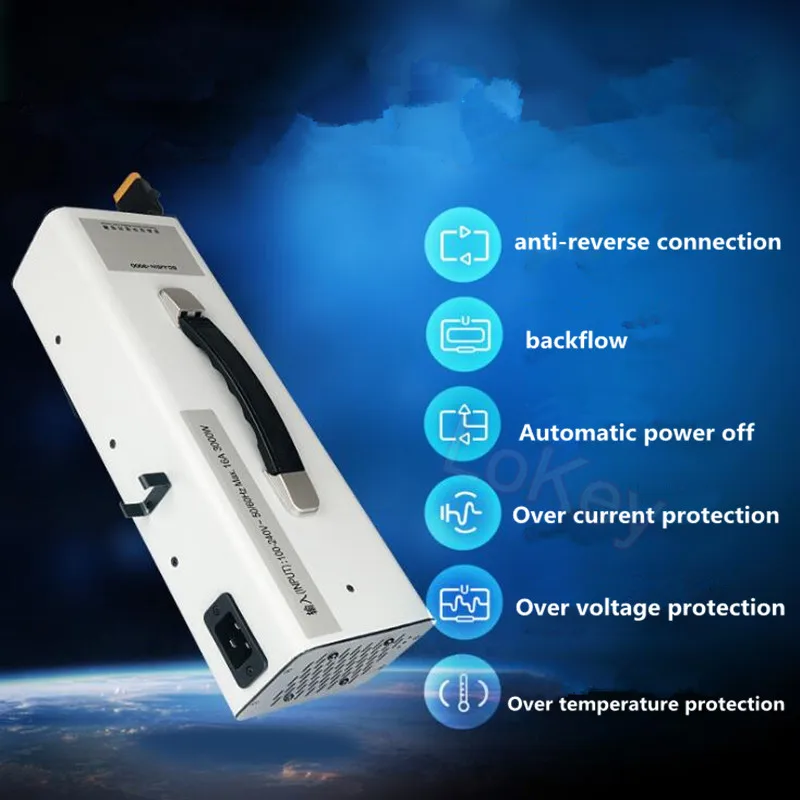 14S 58.8V single channel smart fast charger 50A 3000W fast charge for 12-14S lithium battery  smart battery T16 T20 MG-1P MG-1S