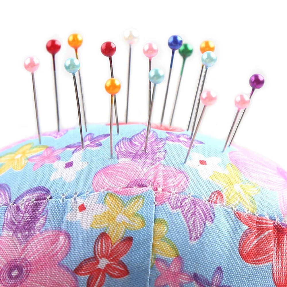 40Pcs Multicolor Sewing Pins 38mm Plastic Pearl Head Needle Pins Quilting Straight Pins for Dressmaking DIY Sewing Craft Tools