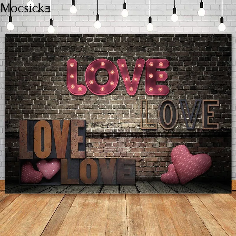 MOCSICKA-Décors de photographie de la journée de Léon, décor d'amour d'ours rose, accessoires de photo Smash de gâteau d'enfants, fond de stand de studio