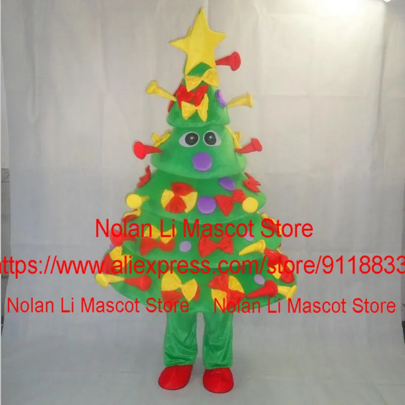 Christmas Tree Mascot Costume Crayon Cartoon Set Cosplay Birthday Party Masquerade Festival Gift Customization Adult Size 973